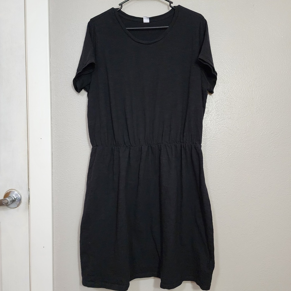 Old Navy Women's Black Elastic Waist Casual Dress - Size XL Casual Everyday